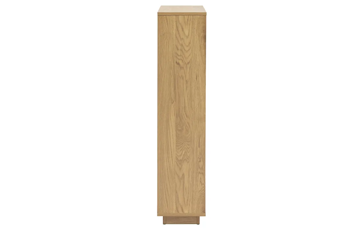 Meuble à chaussures finition bois clair chêne et cannage rotin L70 cm ALICANTE