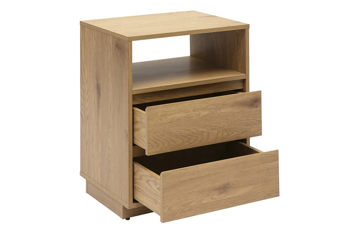 Meuble de rangement avec tiroirs finition bois clair chêne L50 cm SEVILLE