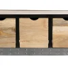 Meuble de rangement industriel en bois manguier massif et métal noir 3 tiroirs L100 cm ATELIER