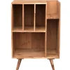 Meuble de rangement vinyles en bois massif L65 cm VIRGILE