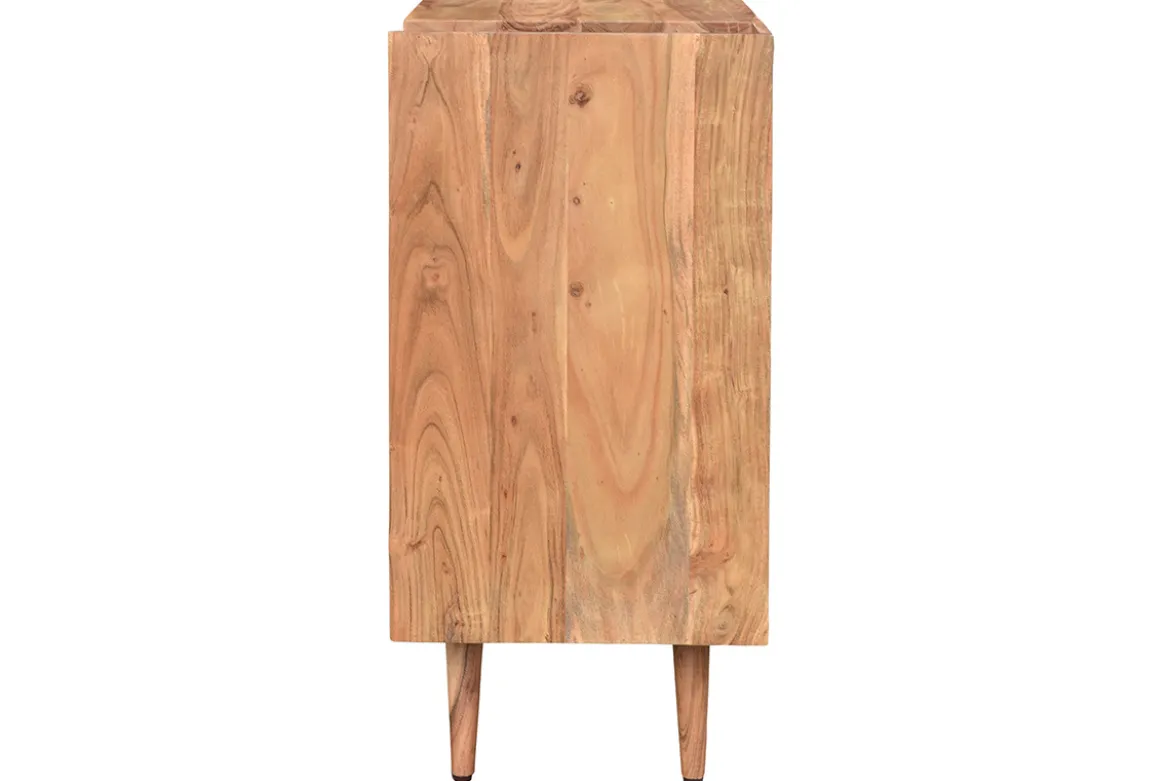 Meuble de rangement vinyles en bois massif L65 cm VIRGILE