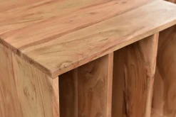 Meuble de rangement vinyles en bois massif L65 cm VIRGILE