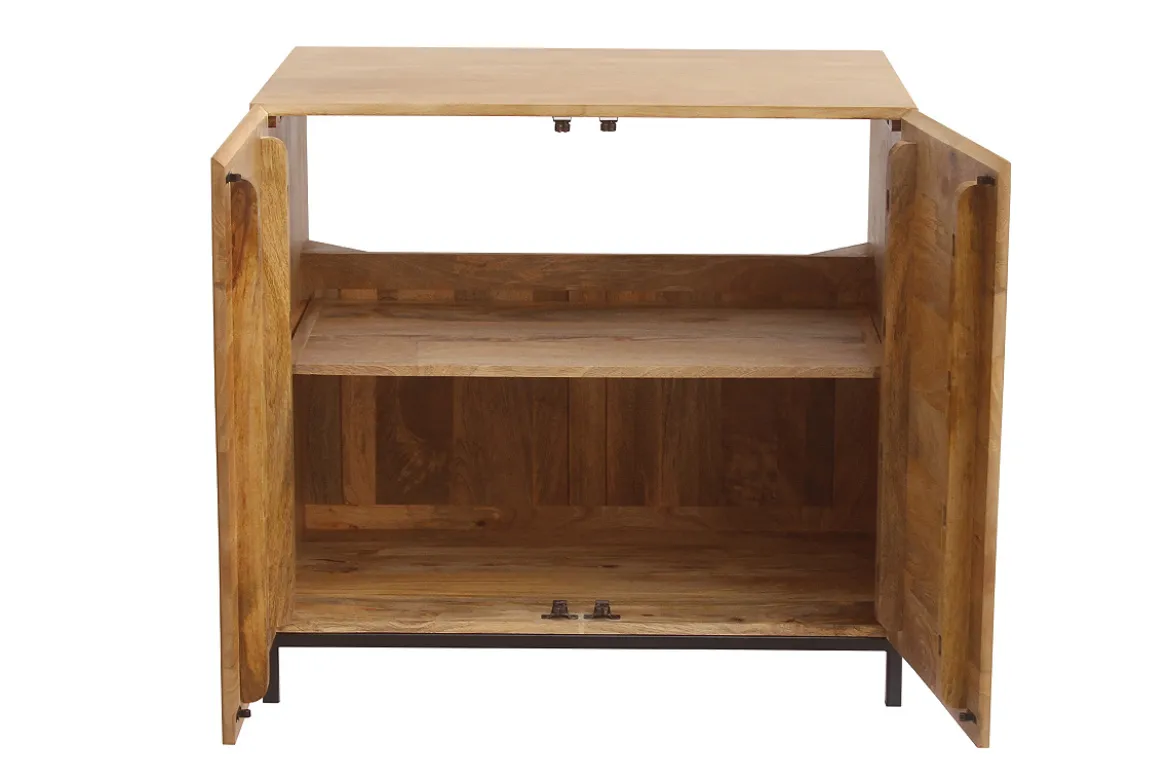 Meuble de salle de bain en bois manguier massif L80 cm YPSTER