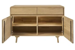 Meuble de salle de bain en bois chêne massif L120 cm ESTEBAN
