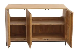 Meuble de salle de bain en bois manguier massif L120 cm YPSTER