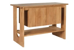 Meuble de salle de bain en bois teck massif L120 cm ALBE