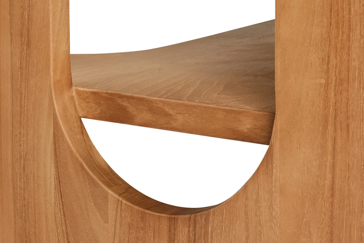Meuble de salle de bain en bois teck massif L120 cm ALBE