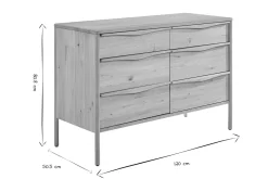 Meuble de salle de bain en bois chêne massif L120 cm MARIN