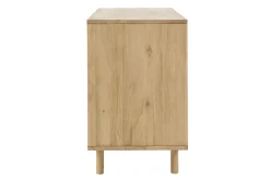 Meuble de salle de bain en bois clair chêne massif L140 cm SINCLAIR