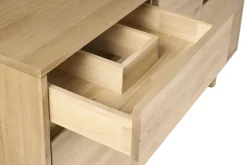 Meuble de salle de bain en bois clair chêne massif L140 cm SINCLAIR
