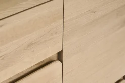 Meuble de salle de bain en bois clair chêne massif L140 cm SINCLAIR