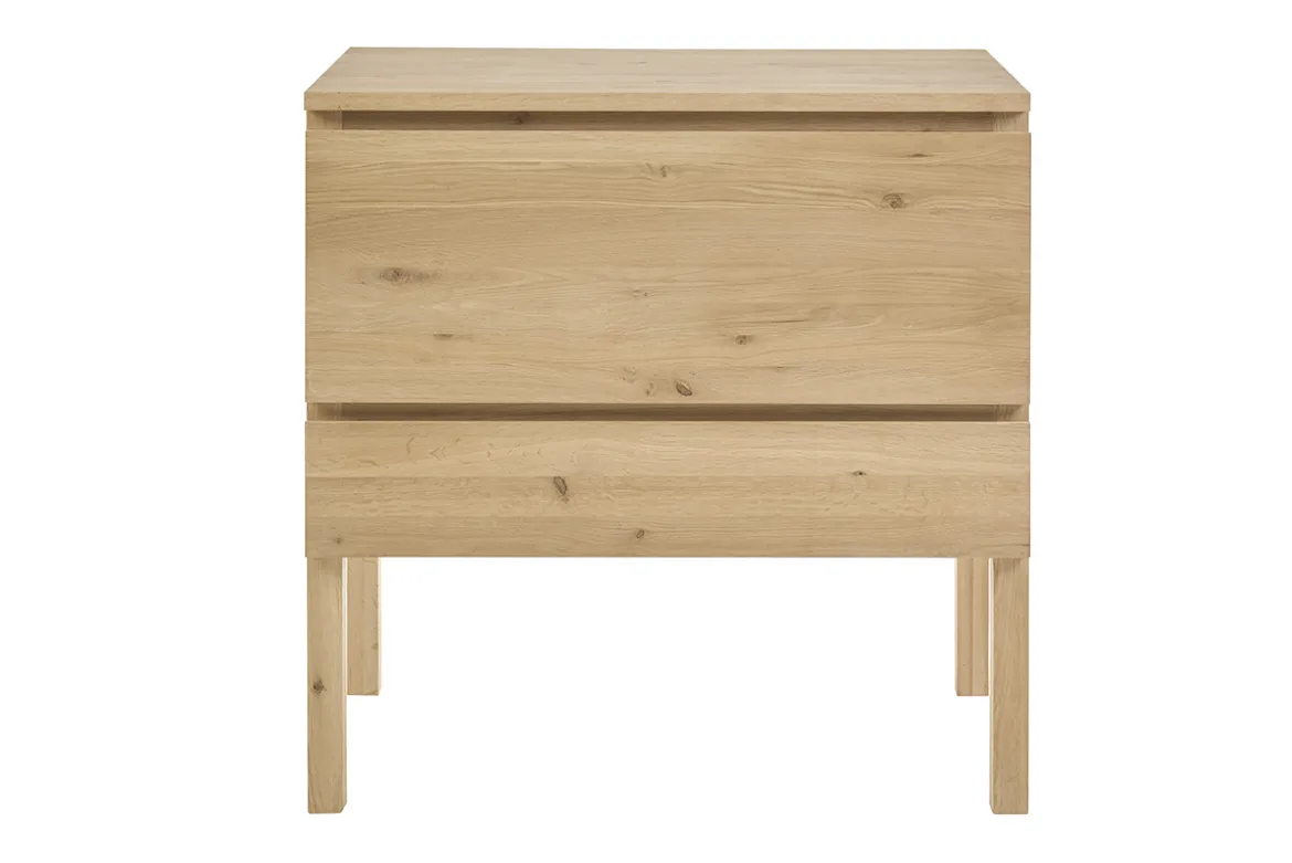 Meuble de salle de bain en bois chêne massif L80 cm JOSHUA