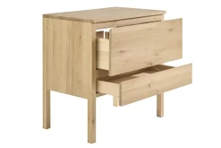 Meuble de salle de bain en bois chêne massif L80 cm JOSHUA