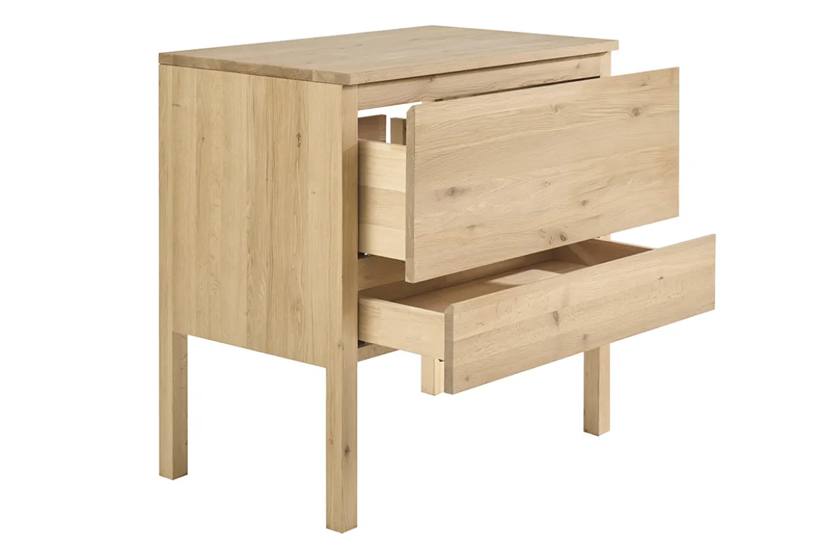 Meuble de salle de bain en bois chêne massif L80 cm JOSHUA
