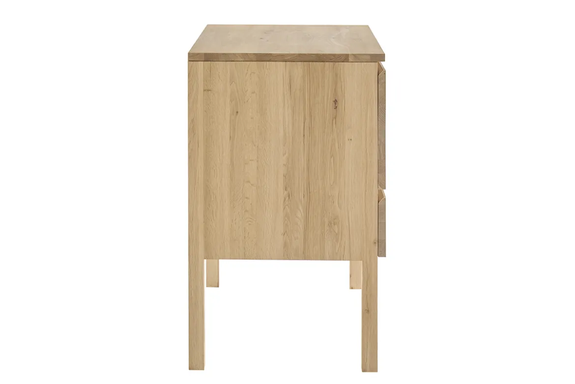 Meuble de salle de bain en bois chêne massif L80 cm JOSHUA