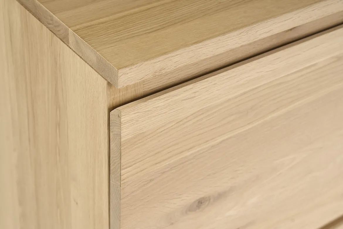 Meuble de salle de bain en bois chêne massif L80 cm JOSHUA