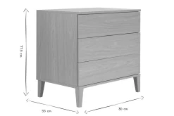 Meuble de salle de bain finition bois chêne L80 cm FREDDY