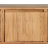 Meuble de salle de bain suspendu en bois teck massif et cannage rotin L60 cm SOLEA