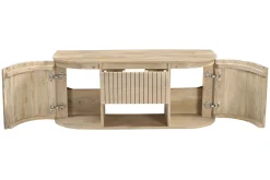 Meuble de salle de bain suspendu en bois manguier massif L110 cm BALDO