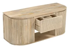 Meuble de salle de bain suspendu en bois manguier massif L110 cm BALDO
