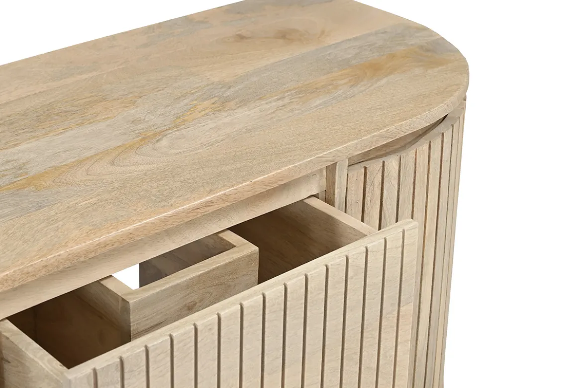 Meuble de salle de bain suspendu en bois manguier massif L110 cm BALDO