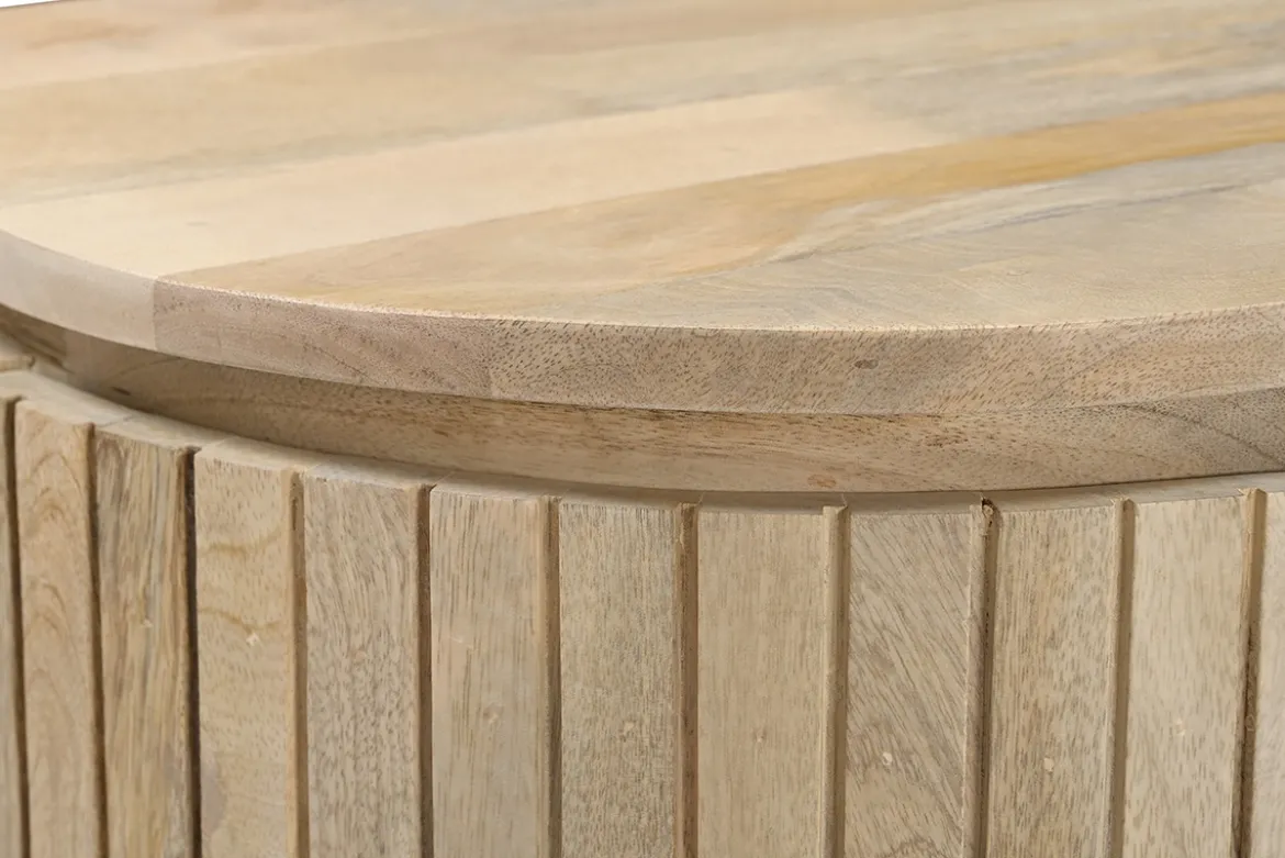 Meuble de salle de bain suspendu en bois manguier massif L110 cm BALDO