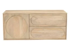 Meuble de salle de bain suspendu en bois manguier massif L120 cm SLAPPA