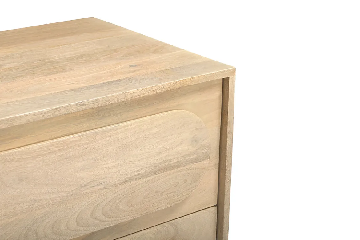 Meuble de salle de bain suspendu en bois manguier massif L120 cm SLAPPA