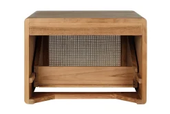 Meuble de salle de bain suspendu en bois teck massif et cannage rotin L50 cm BALIA