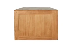 Meuble de salle de bain suspendu en bois teck massif et cannage rotin L120 cm BALIA