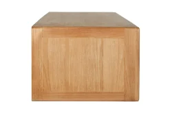 Meuble de salle de bain suspendu en bois teck massif et cannage rotin L120 cm BALIA