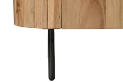Meuble TV avec rangements en bois massif et métal noir L160 cm NAPOLI