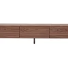 Meuble TV bois foncé noyer 3 tiroirs L180 cm BENJA