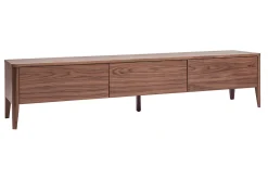 Meuble TV bois foncé noyer 3 tiroirs L180 cm BENJA