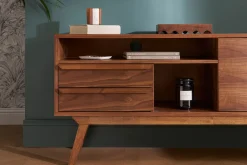 Meuble TV - Buffet vintage bois foncé noyer L160 cm VOLVER
