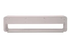 Meuble TV design beige laqué brillant 3 tiroirs L180 cm SAILOR