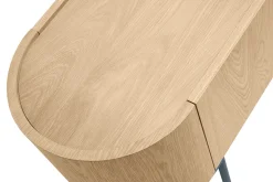 Meuble TV design bois clair et métal noir avec rangements L180 cm SKYE