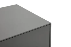 Meuble TV design gris laqué brillant avec rangements L180 cm GRAY