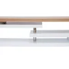 Meuble TV design modulable blanc et bois clair chêne L255 cm MAX