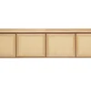 Meuble TV en bois clair frêne et cannage rotin L200 cm ELSY