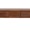 Meuble TV en bois foncé manguier massif et métal noir 3 portes L120 cm ONDA