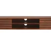 Meuble TV en bois foncé manguier massif et métal noir 2 portes L160 cm ONDA