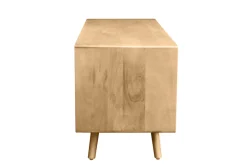 Meuble TV en bois manguier massif et cannage rotin L110 cm ACANGE