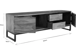 Meuble TV en bois massif L160 cm HOORN