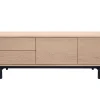 Meuble TV finition bois chêne avec rangements fermés L160 cm MANNY
