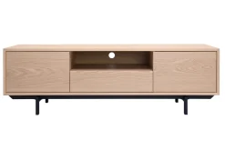 Meuble TV finition bois chêne avec niche ouverte L160 cm MANNY