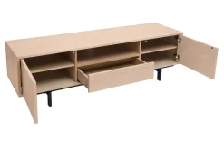 Meuble TV finition bois chêne avec niche ouverte L160 cm MANNY