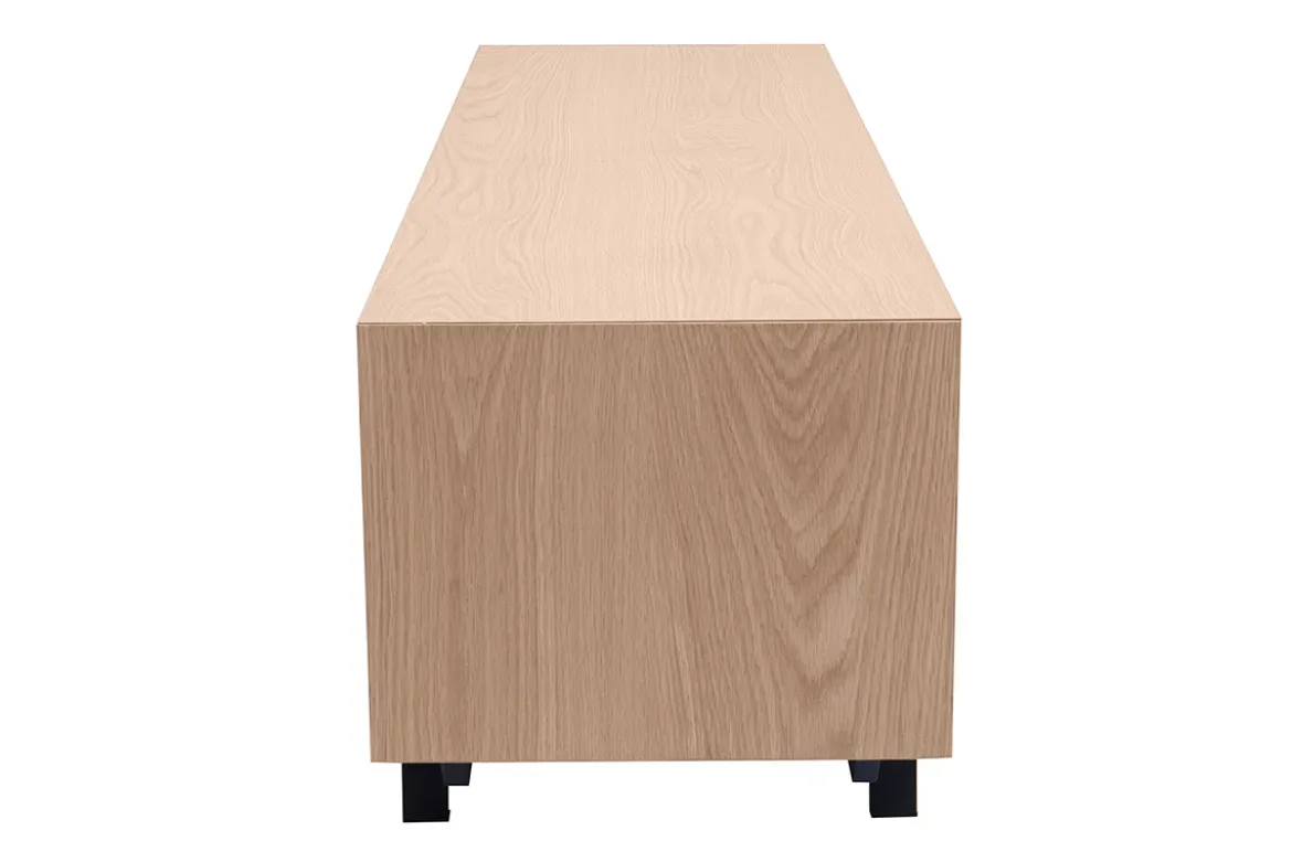 Meuble TV finition bois chêne avec niche ouverte L160 cm MANNY
