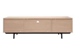 Meuble TV finition bois chêne avec niche ouverte L160 cm MANNY