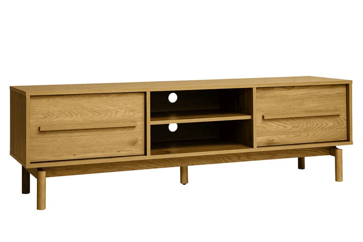 Meuble TV finition bois chêne L160 cm YSEULT